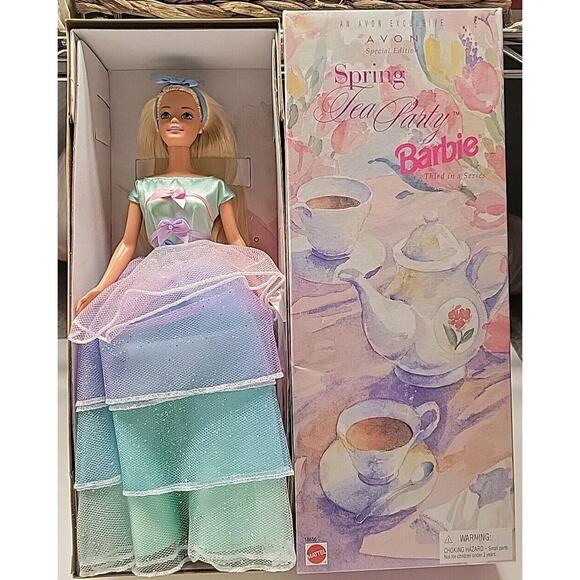Mattel | Toys | 997 Spring Tea Party Barbie Blonde Avon  1997 Spring Tea Party BARBIE Blonde Avon Special Edition #3 Mattel #18656